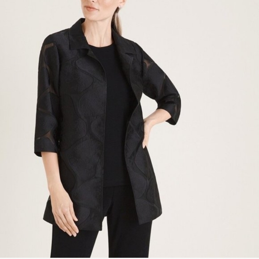 Chico's Black Textured Blazer